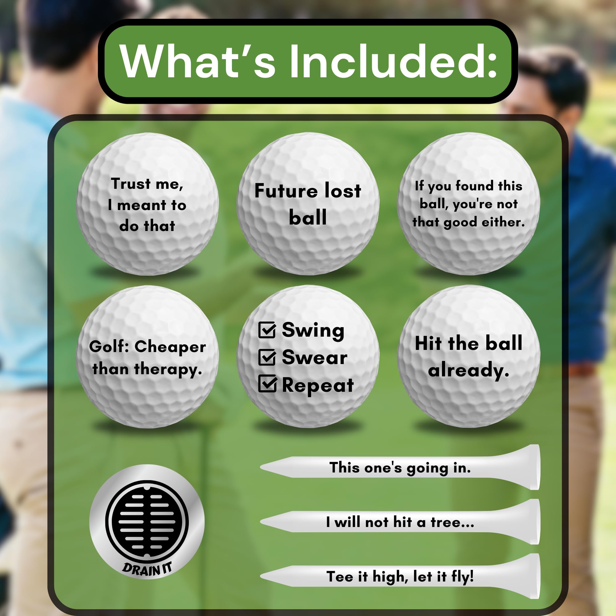 Funny Golf Ball Gift Set