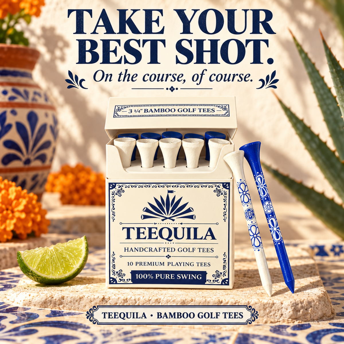 Teequila funny golf tees in parody packaging, photo 2