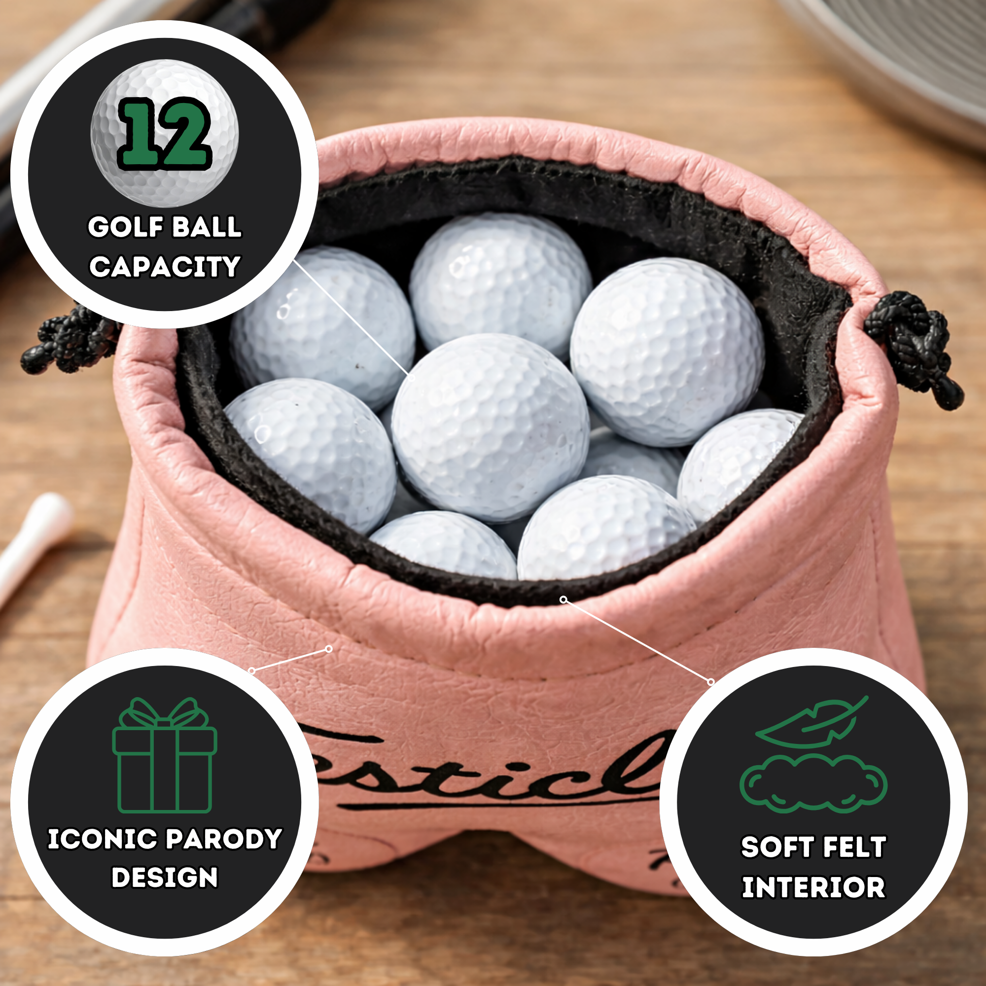 Testicle Golf Ball Pouch