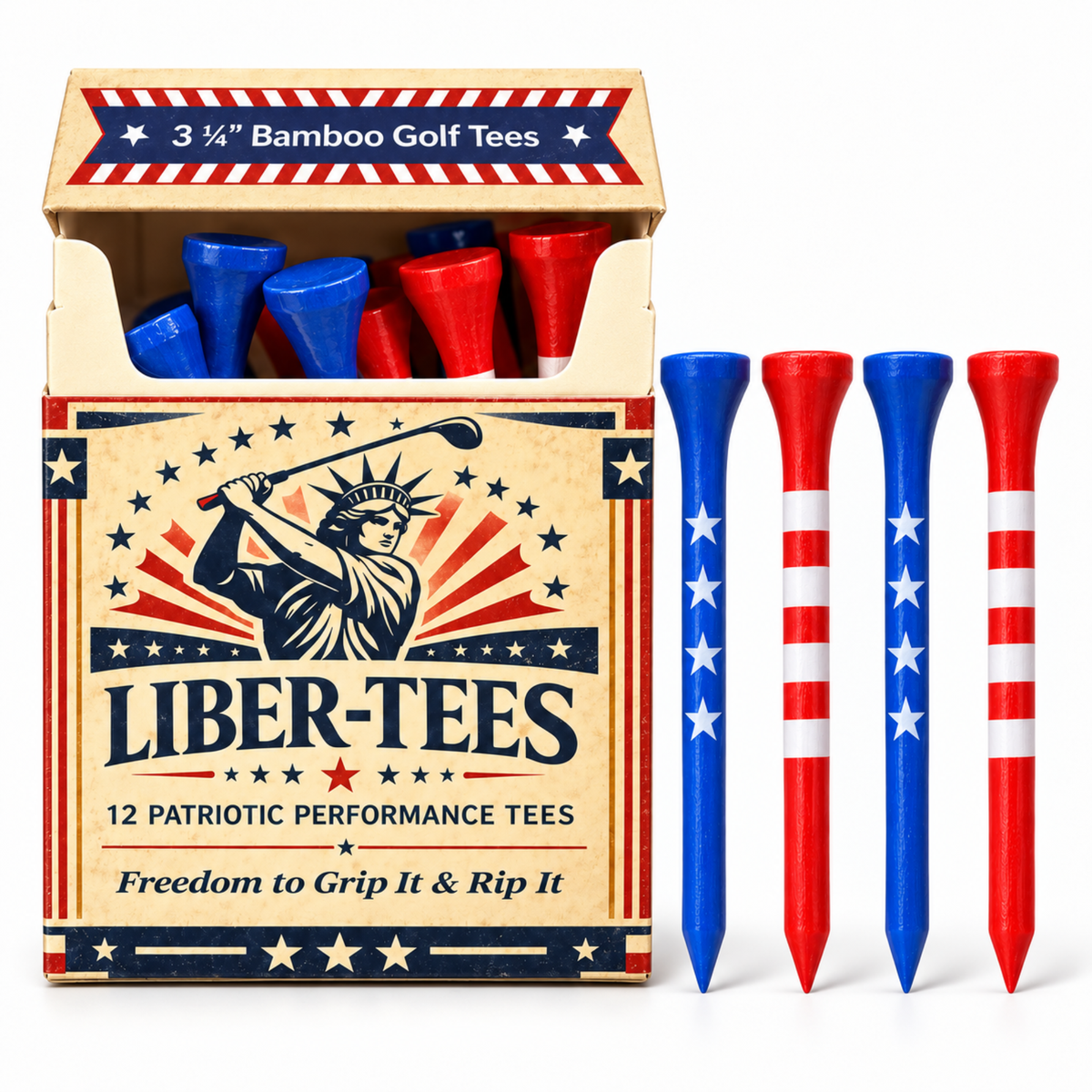 Liber-tees funny golf tees in parody packaging