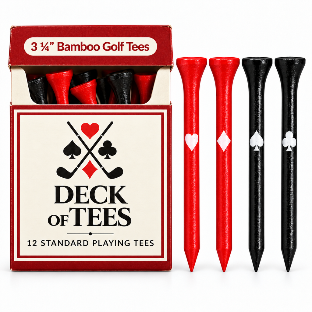 Deck of Tees funny golf tees in parody packaging