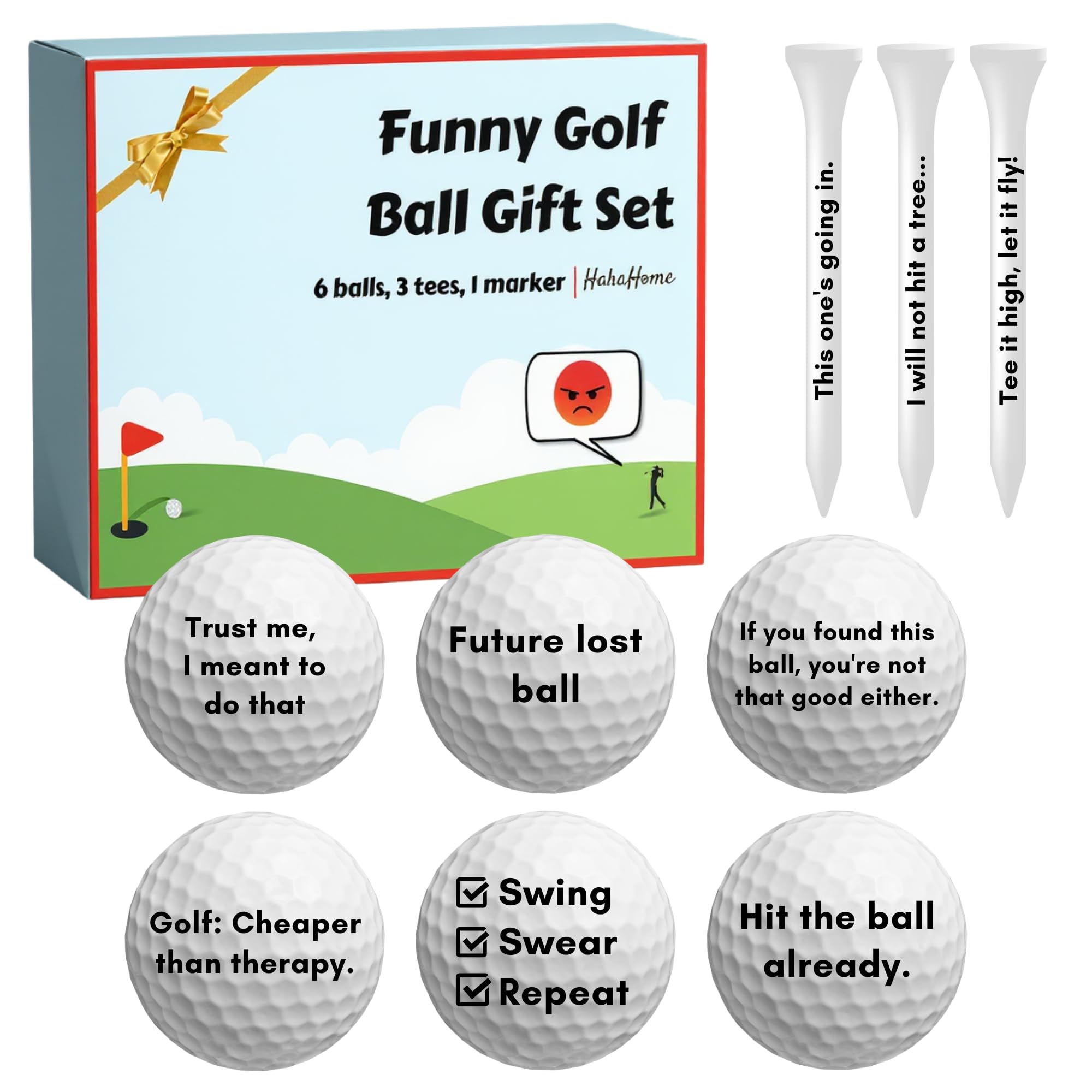 Funny Golf Ball Gift Set