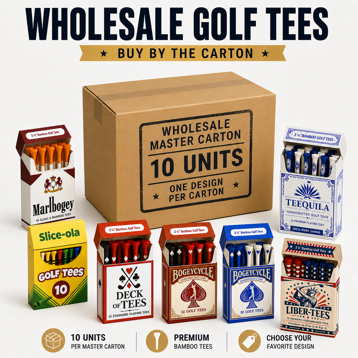 Wholesale Golf Tees (10 count)
